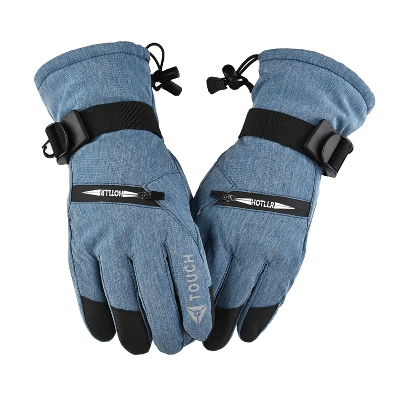 Зимние плотные бархатные сенсорные перчатки для мужчин и женщин лыжные уличные