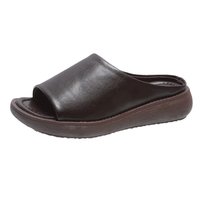 

Fashion Women Wedge Sandals High Heels Open Toe Outdoor Slippers New All-Match Round Head Platform Comfortanble Ladies Sandals