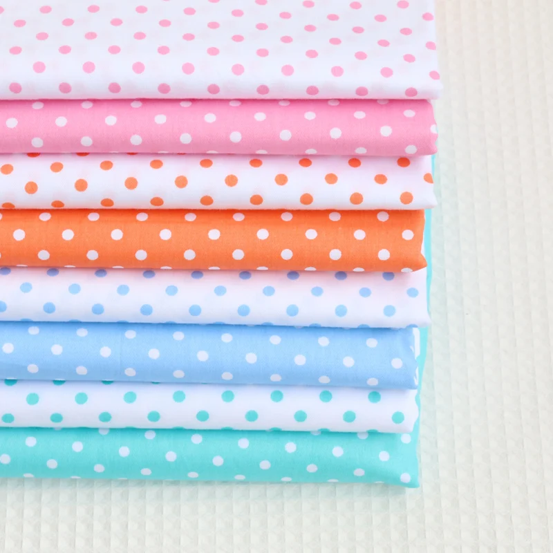 

Waterjade dot fabric cotton printed cloth cartoon polka dot baby cloth head kindergarten pure cotton bed sheet duvet coverfabric