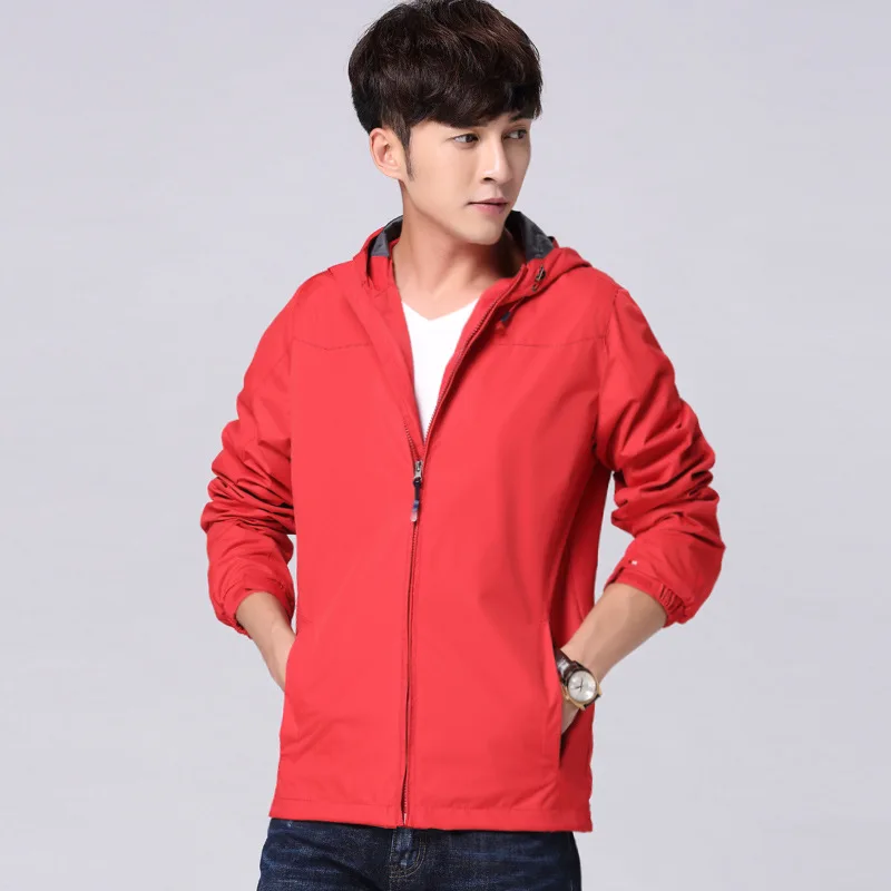 

Men's Sports Jacket Men's Thin Jacket Spring And Autumn Hooded New Style Outdoor Extra-large Raincoat Jacket Plus-size MenS
