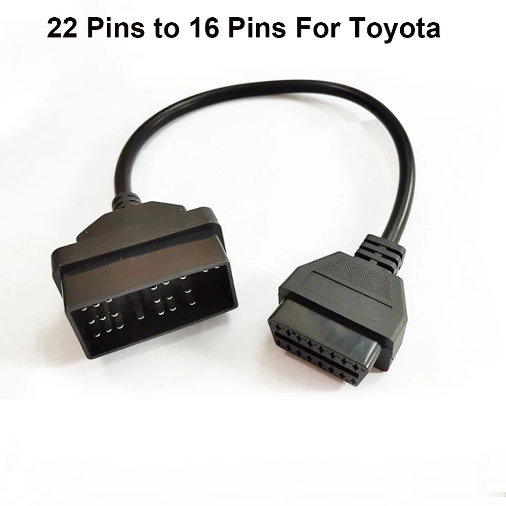 

OBD OBD2 Diagnostic Connector 22 Pin to 16 Pin For T-oyota 22PIN OBDII Cable Adapter Transfer For T-oyota 22Pin to OBD2 16Pin