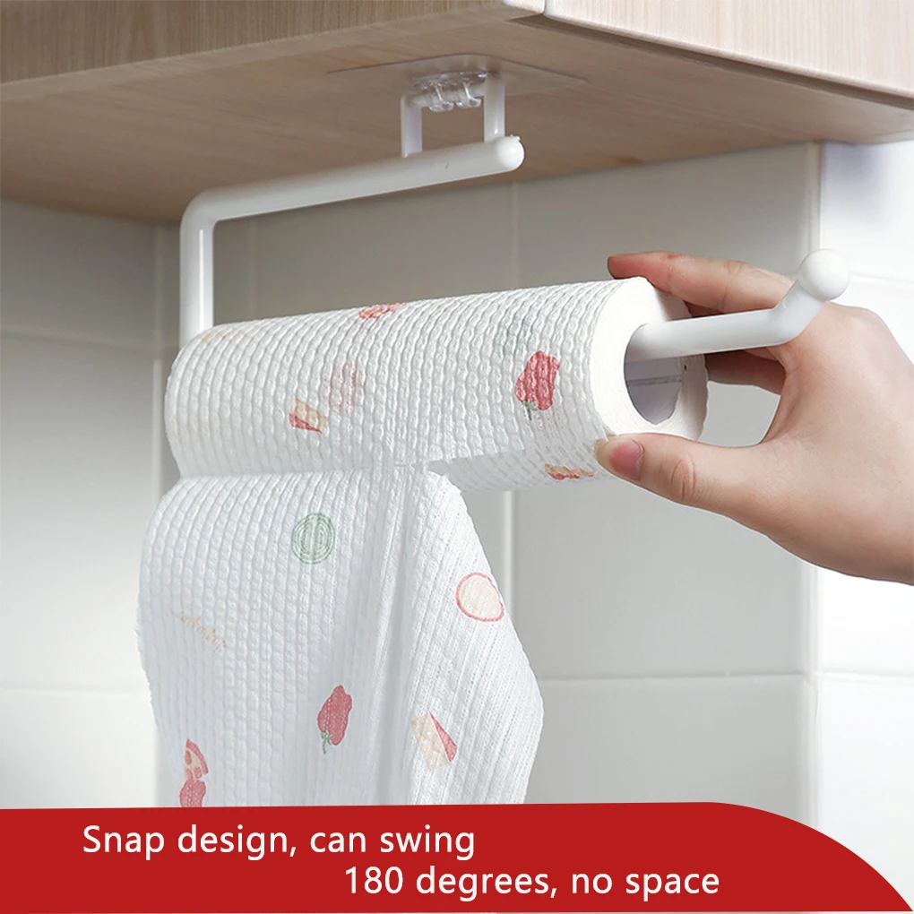 

Kitchen Paper Roll Holder Towel Hanger Rack Bar Cabinet Rag Hanging Holder Shelf Toilet Paper Holders