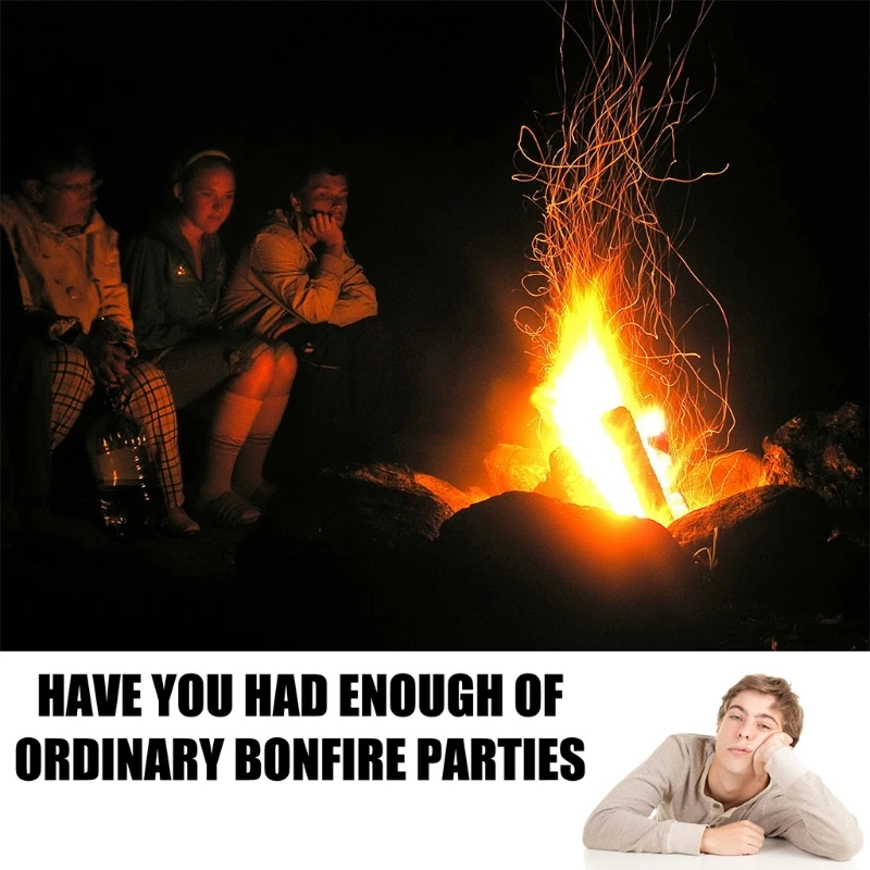 3 упаковки волшебного огня пятна меняющий цвет порошок создает яркое живое пламя