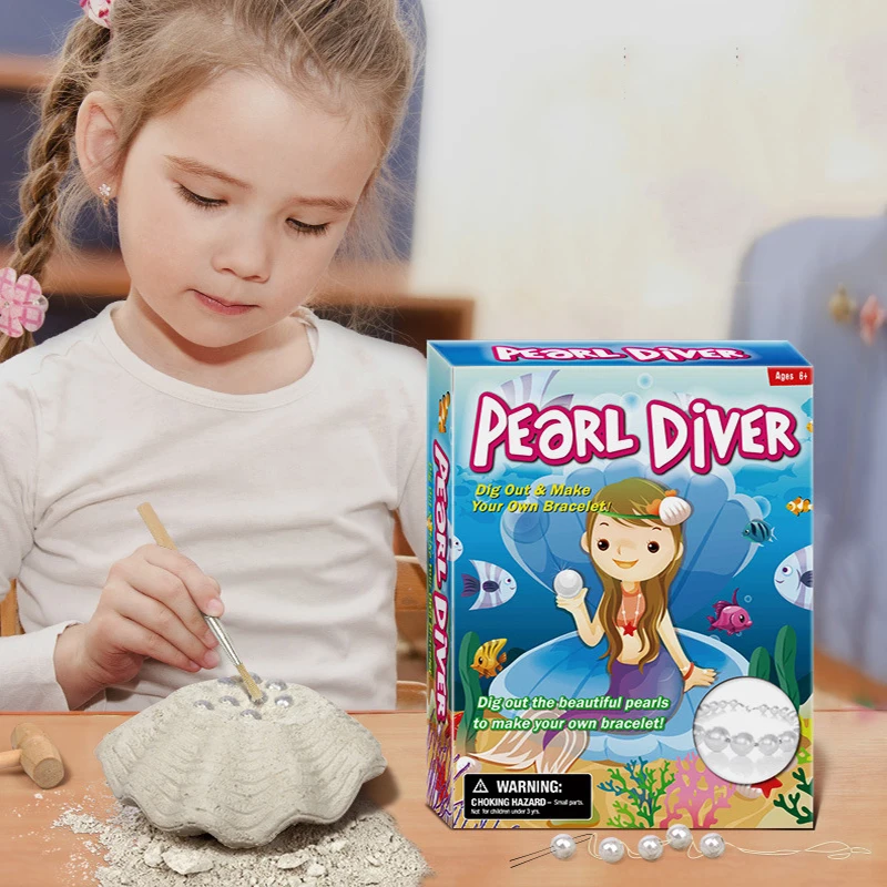 Подводная лодка жемчуг ископаемого набор раскопки образования археологии