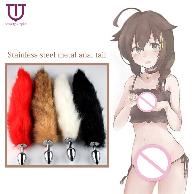 TIT Backyard Fox Tail мужчины и женщины флирт металлическая Анальная пробка расширение