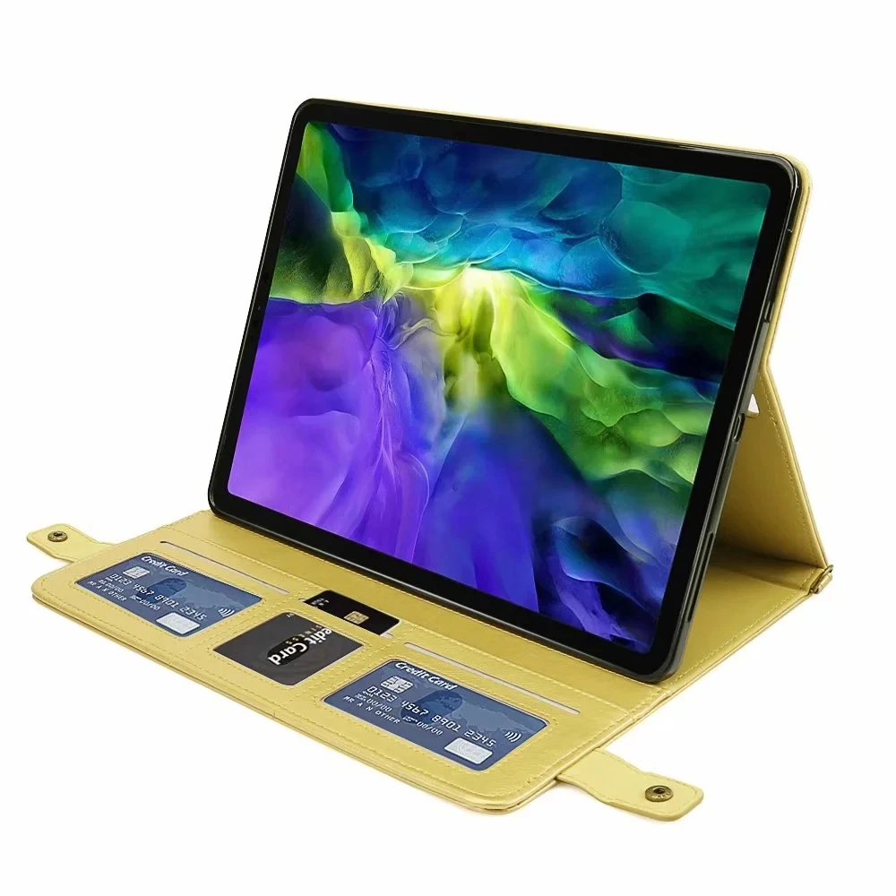 

Чехол для планшета Apple IPad Pro 12, 9, 12,9, 2020, 2018, 2017, 2015, из искусственной кожи, противоударный, ТПУ, с отделением для карт и подставкой