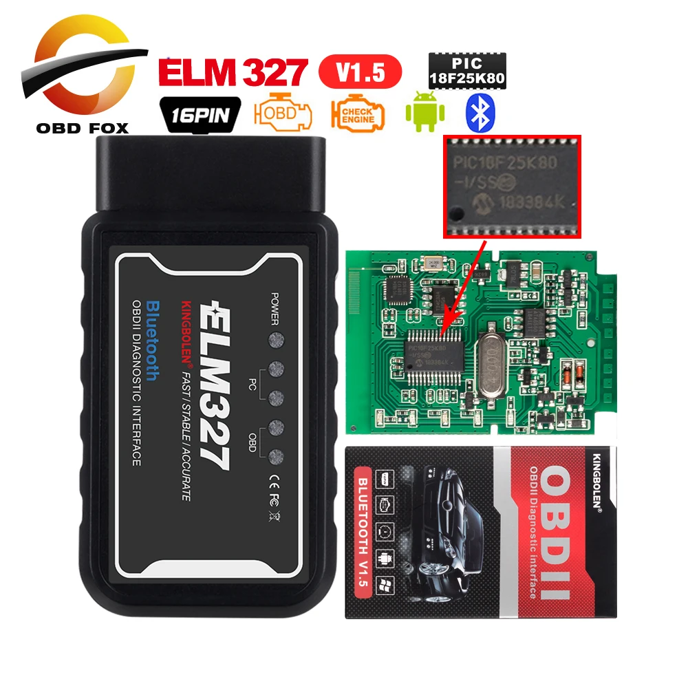 ELM327 OBD2 Bluetooth/WIFI V1.5 автомобильный диагностический инструмент ELM 327 OBD II чип сканера