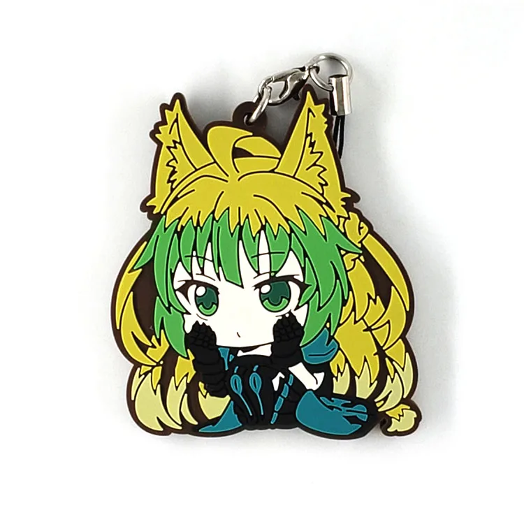 Fate stay night/Fate/Grand Order/FGO оригинальная японская аниме фигурка резиновая подвеска на мобильный телефон брелок ремешок D446 - Цвет: 3