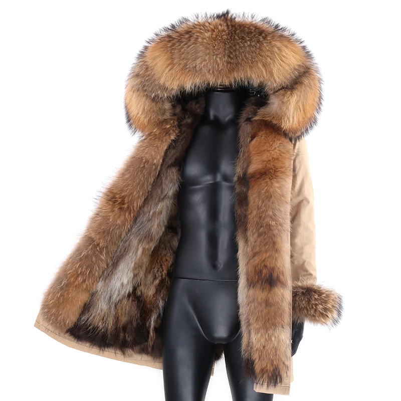 

2023 Real Fox Fur Parka Men Winter Jacket New Fashion Hooded Coat Warm Outerwear Plus Size 6XL 7XL Male Casual Clothing