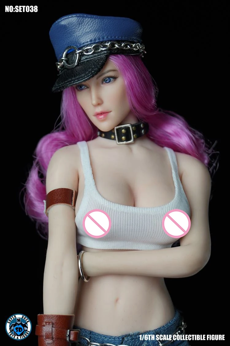 

SUPER DUCK SET038 1/6 Scale Female Figure Accessory Street Fighting Girl clothing Set Head for 12 TBLeague S07C Female Body