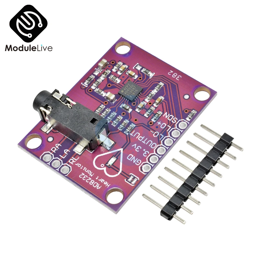 AD8232 Single Lead Heart Rate Monitor ECG Developemt Kit for Arduino Compatible Diy Electronic PCB Board Module | Инструменты
