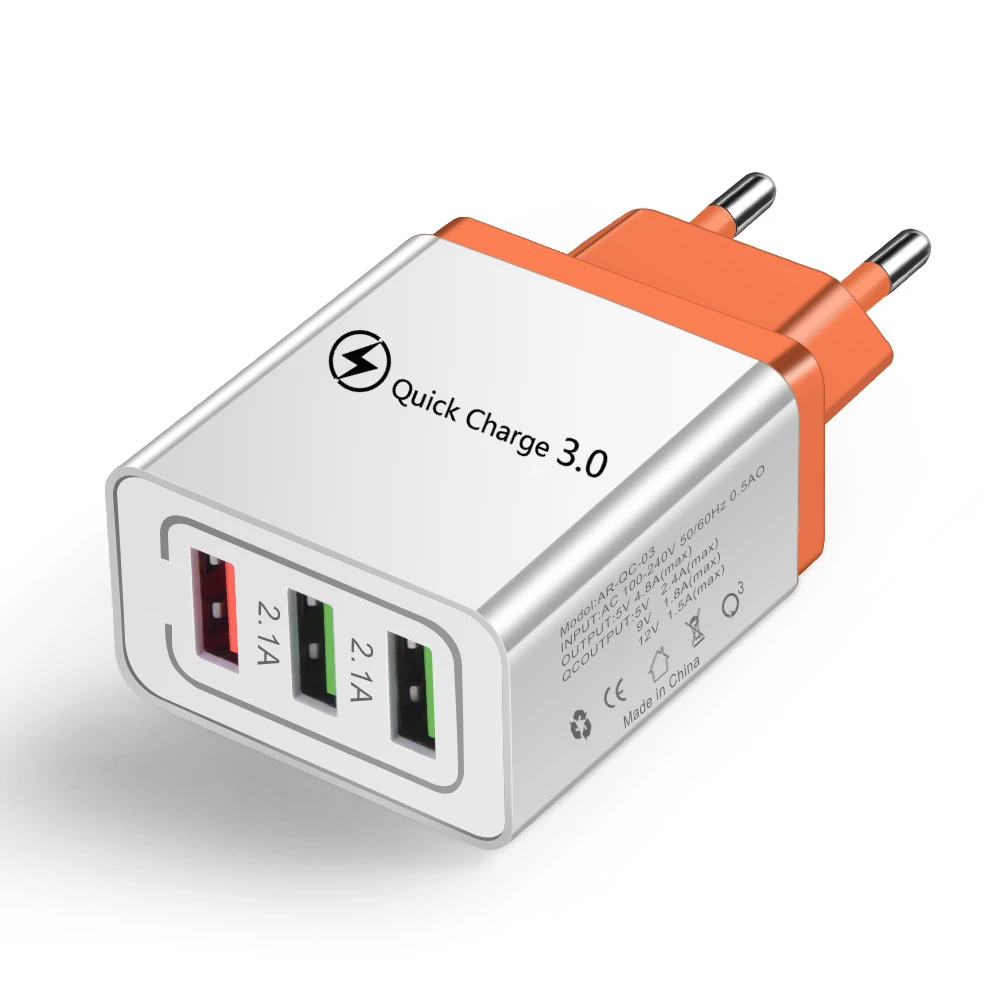 3 USB зарядное устройство настенное зарядное устройство для мобильного телефона для iPhone 11 Pro samsung S10 huawei USB адаптер питания быстрая зарядка Быстрая зарядка 3,0