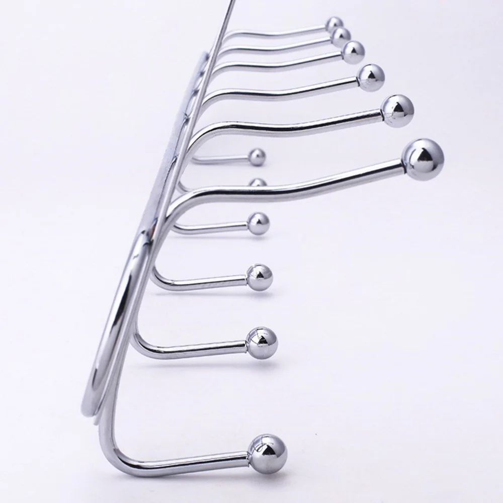 

Stainless Steel 6 Hooks Door Rack Hook Storage Hanger rack Organizer for Kitchen Cabinet Clothes Home