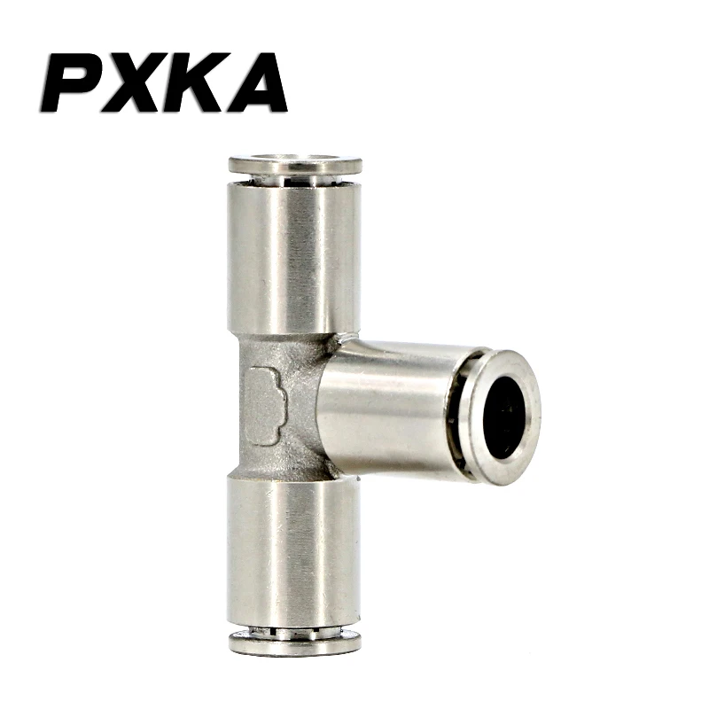 Бесплатная доставка трахеи соединитель Т Женская темно-синяя футболка с 8 мм