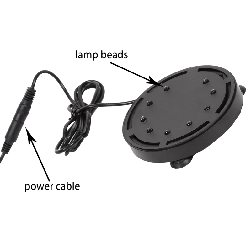 Aquarium Bubble Light Air Stone LED Pump Lamp(US Plug) | Дом и сад