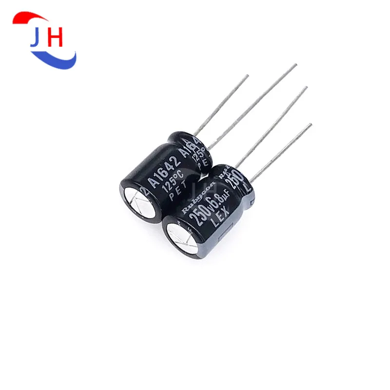 

10PCS Electrolytic Capacitor 250v6.8uf 8*11.5 LEX High Temperature Resistant 125 Degrees 3.5mm Foot Distance 250V 6.8UF