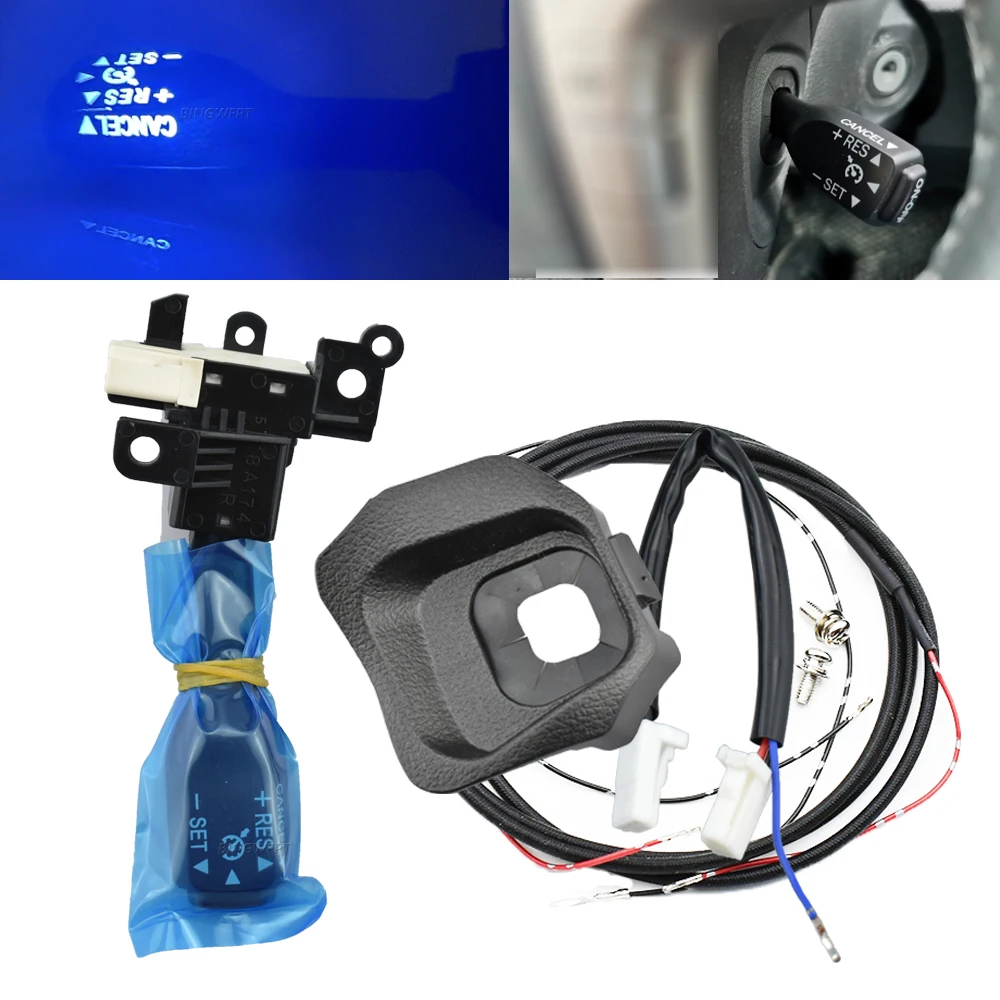 

For Toyota Land Cruiser Prado Quality With Blue Light Cruise Switch Set Steering 84632-34011 846320F010 84632-34017 45186-0G030