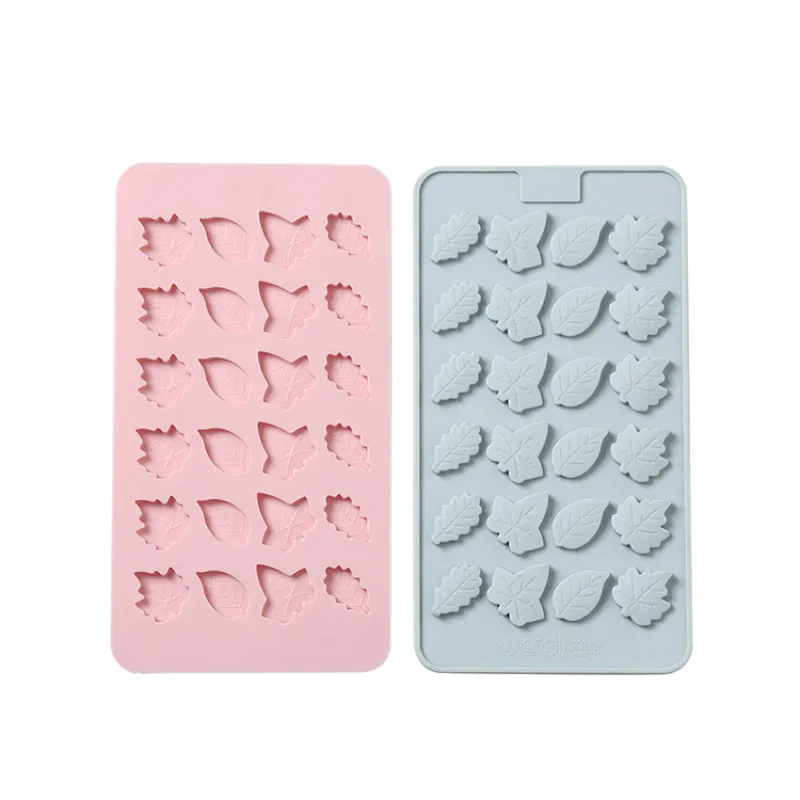 24 even leaves silicone cake mold food grade environmental protection DI handmade Y fondant candy chocolate baking | Дом и сад