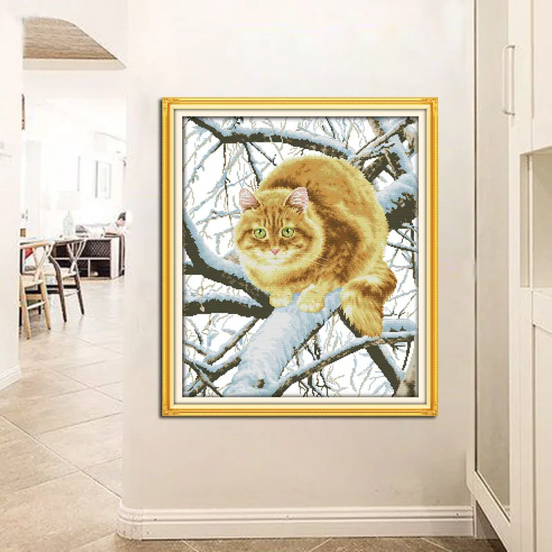 Набор для вышивки крестиком fat cat on The tree набор подсчета рисунков dmc все вязания