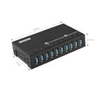 Sipolar 10 портов Мульти USB 3,0 Высокоскоростная синхронизация данных концентратор быстрое зарядное устройство разветвитель с 12 В 5 А адаптер питания для телефона планшетов iPad