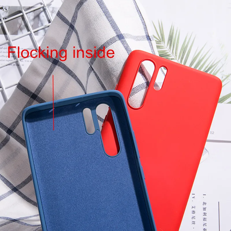 Жидкий силиконовый чехол для Huawei P30 Lite Полная защита бизнес мягкий телефона Pro P 30 |