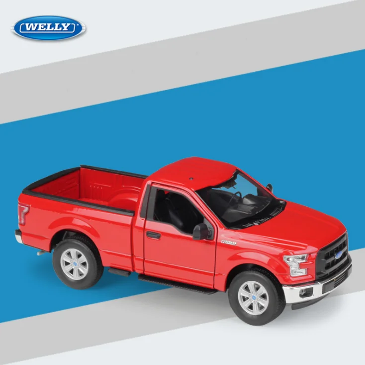 WELLY 1:24 Масштаб металлическая классическая 2015 F 150 регулярные такси сплава литья