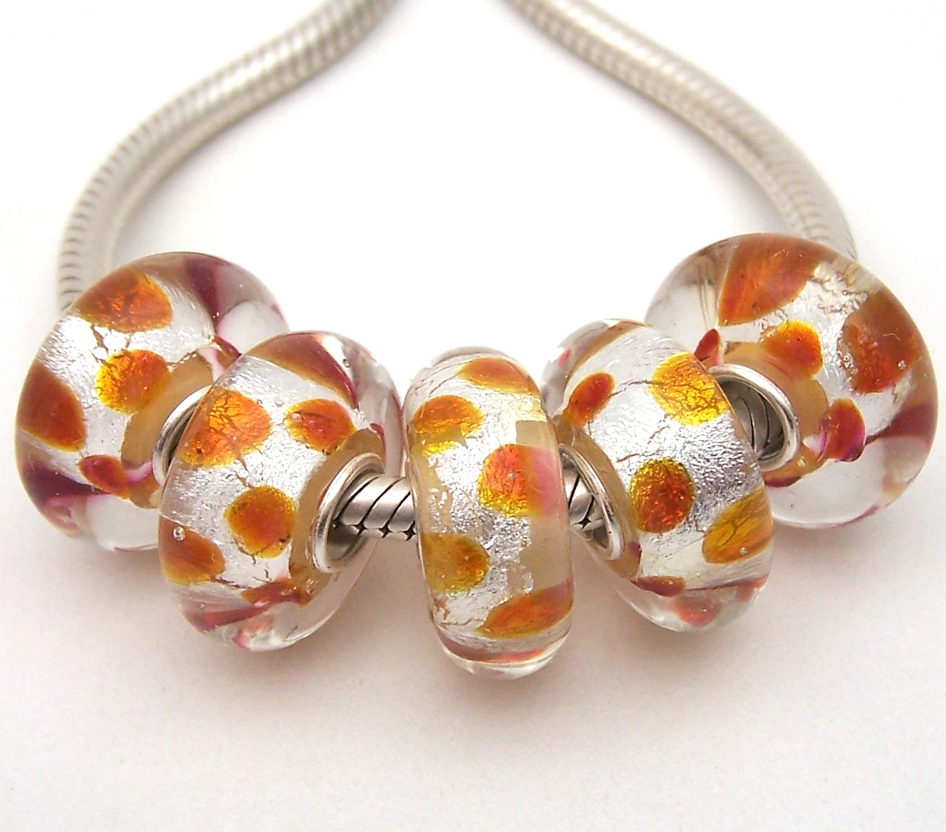 

JGWGT 2025 5X 100% Authenticity S925 Sterling Silver Beads Murano Glass beads Fit European Charms Bracelet diy jewelry Lampwork