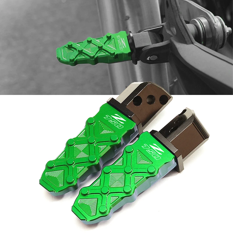 

High Quality Motorcycle Rear Pegdals Foot Rests Aluminum Passenger Footrests for Kawasaki Z750 Z 750 2002-2012 2011 Accessories