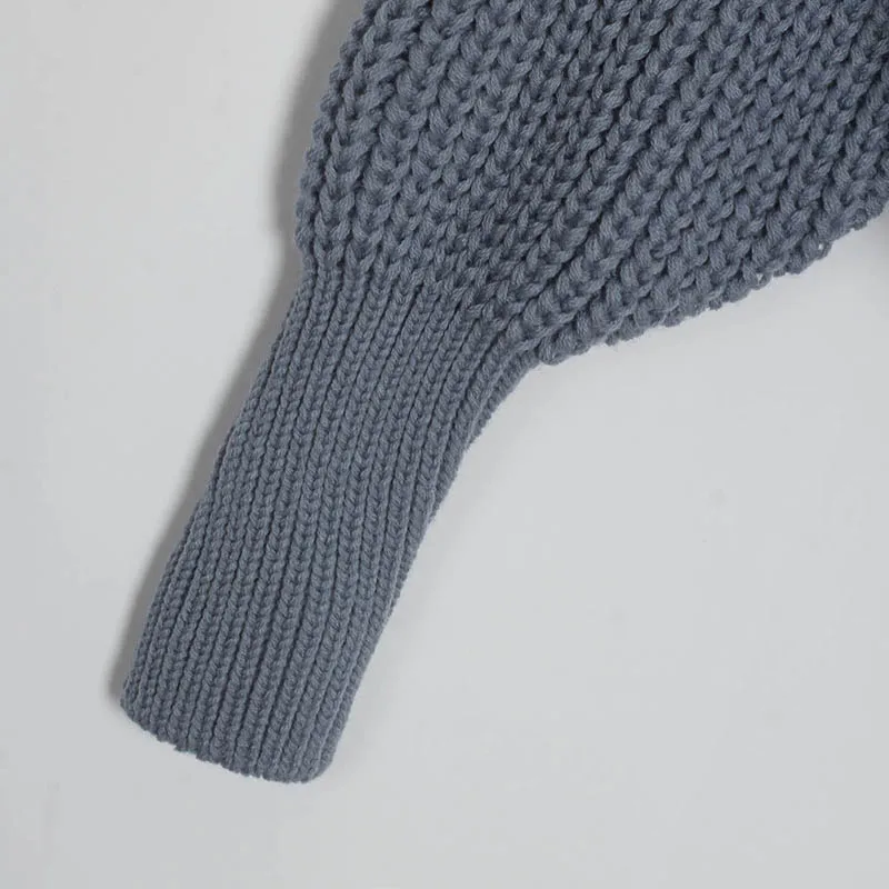 Вязаный женский свитер Yanueun с высоким воротником пуловер ярких цветов базовый