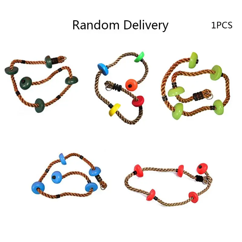 Веревка для скалолазания джунглей с платформой и дисковым качели комплект