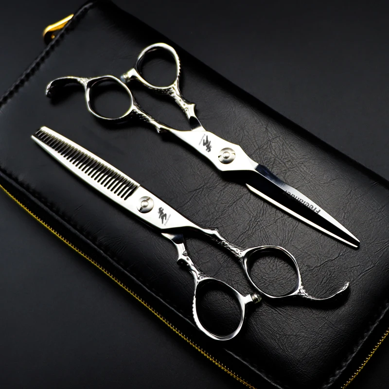 

6.0"Sale Silver Japanese Hair Scissors Cheap Hairdressing Scissors Shears Hairdresser Shaver Haircut scissors