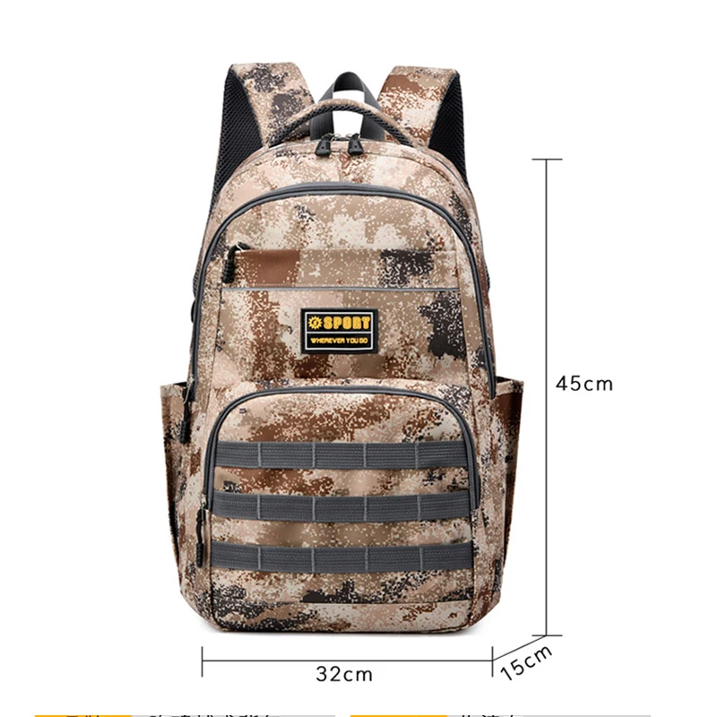 

Men Backpacks School Bag for Boys Teen Nylon Camouflage Back Pack Male Large Capacity 2021 New