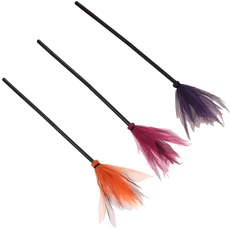

Halloween Witch Broom toy kids toy Plastic Broom Props for Adults Costume Party Dress Up Halloween Party Masquerade Decoration