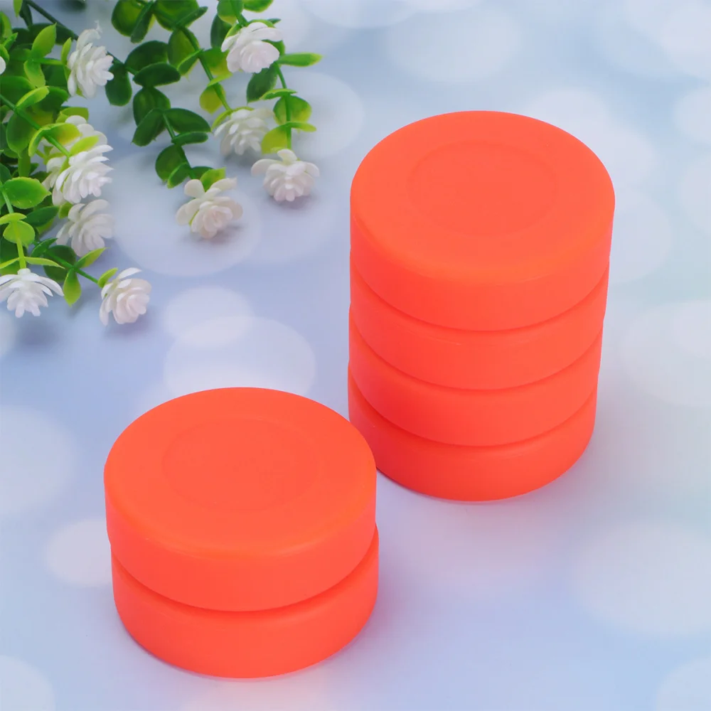 

12 Pcs Adjustable Hardness Rubber Ice Hockey Pucks Matte Hockey Balls Sports Supplies for Roller Street Hockey(Orange)