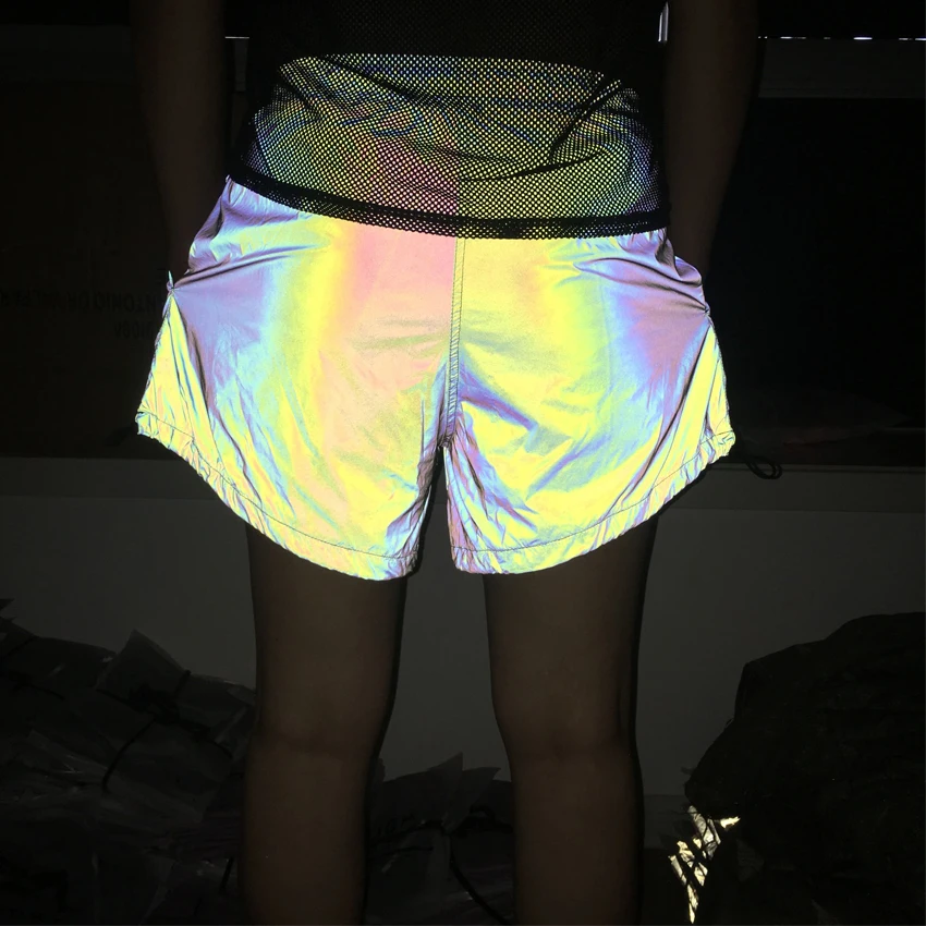 Дышащие женские светоотражающие шорты с сеткой и подкладкой Summe яркие