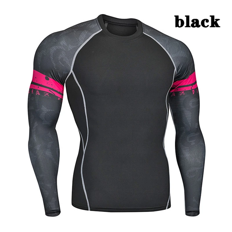 Men Quick Dry Fitness Tees Outdoor Sport Running Climbing Long Sleeves Tights Bodybuilding Tops Gym Train Compression T-shirt