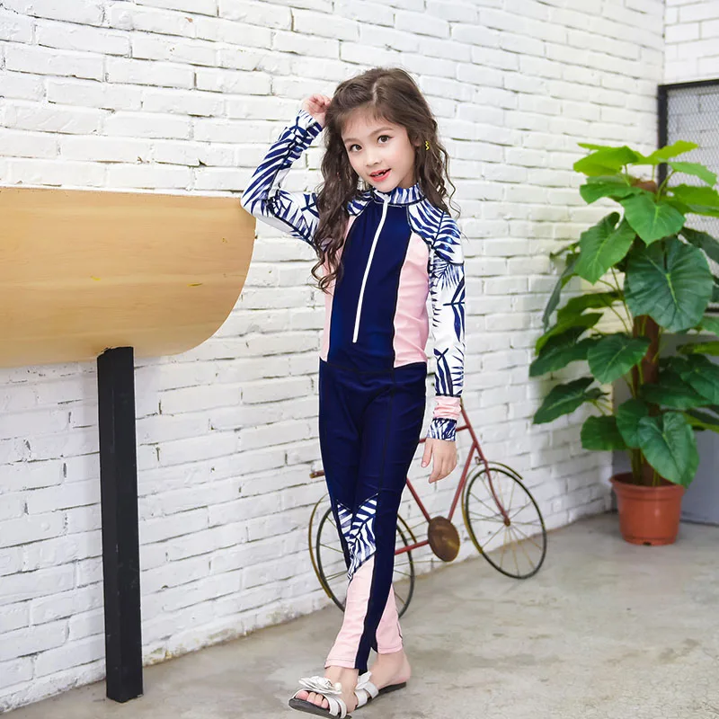 Женские купальники на молнии спереди с принтом для родителей и детей в Корейском