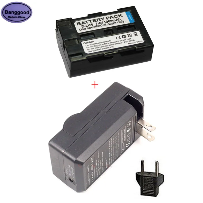 1900 мА/ч D LI50 DLI50 NP 400 NP400 Камера Батарея + AC Зарядное устройство для Pentax K10D K20D Konica Minolta