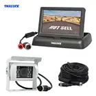 Камера заднего вида SMALUCK, ЖК-дисплей 4,3 дюйма, 12-24 в пост. Тока, 4 контакта, ИК, ночное видение, для автобусов, грузовиков, автофургонов, прицепов