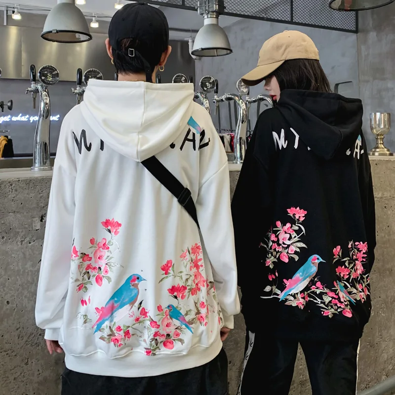 2019 Hip Hop Hoodies Bird Printing Sweatshirt Men Women Headwear Hoody Hiphop Sweatshirts | Мужская одежда