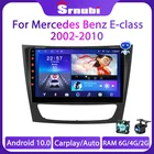 Автомагнитола Srnubi, мультимедийный видеоплеер для Mercedes Benz E-class, E-Class, W211, E200, CLS 2002-2010, 2 Din, Android 10, головное устройство