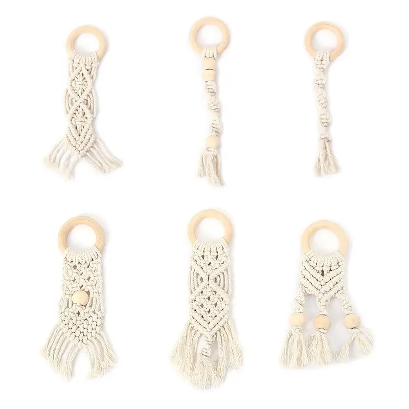 Детское кольцо для прорезывания зубов в стиле бохо деревянный прорезыватель