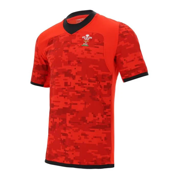 

2021 Wales Rugby Home Away Training Sportswear Welsh MEN'S JERSEY Tops Sport Shirt Size S-5XL