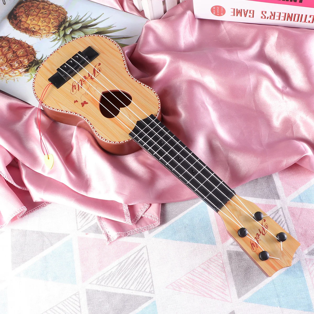 

1pcs Kid Ukulele Beginner Acoustic Instrument 44cm Musical Instrument Imitated Ukulele Mini Guitar Children'S Toy For Starter