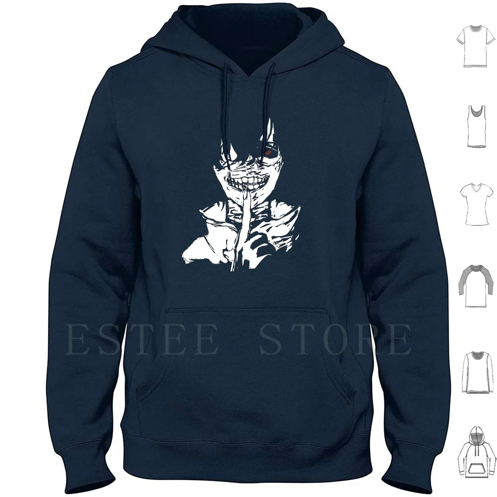 Centipede Hoodies Long Sleeve Kaneki Ghoul Anime Manga Cartoon Cool Balck And White B W Ken Eye