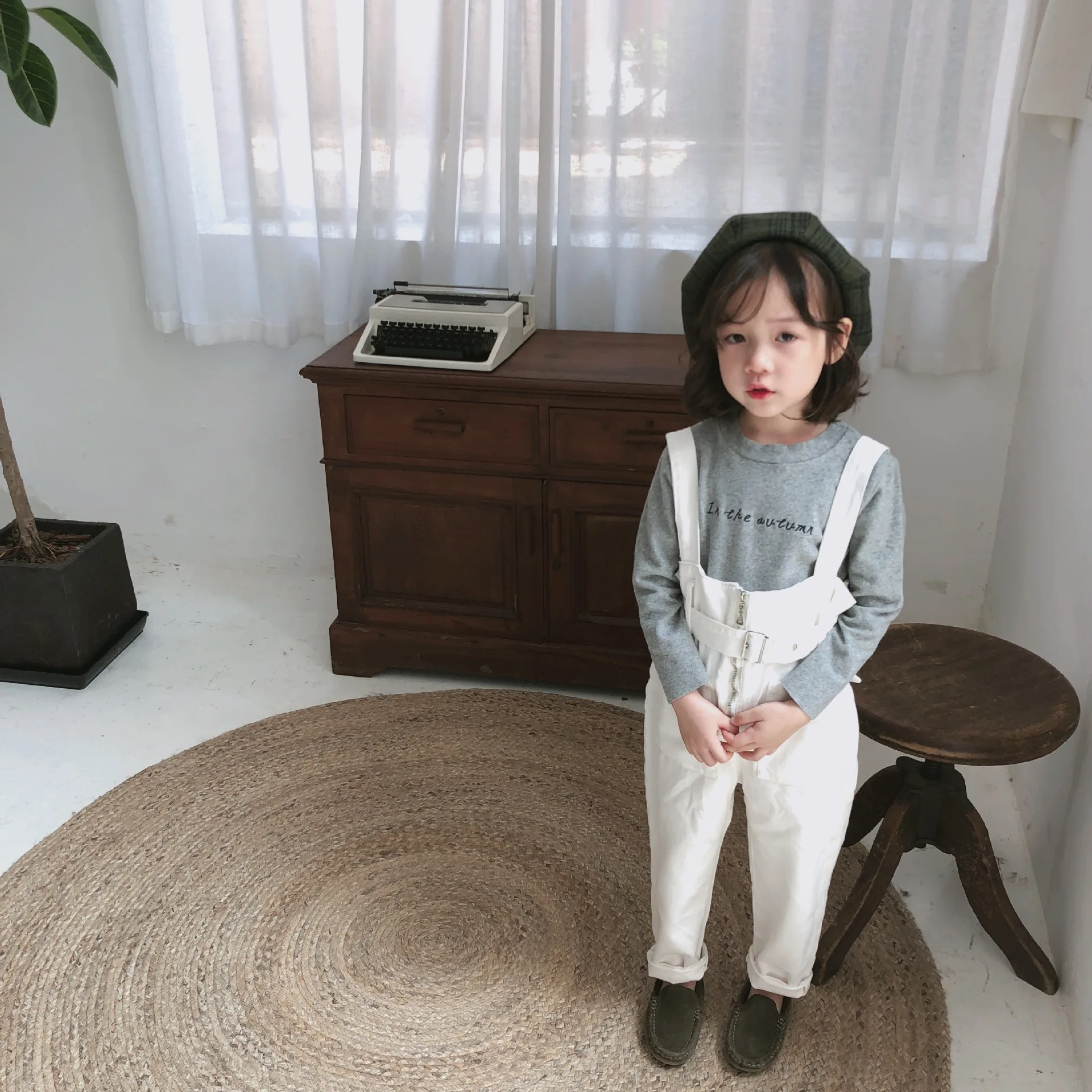 Осень 2020 модные милые хлопковые джинсовые комбинезоны с высокой талией для