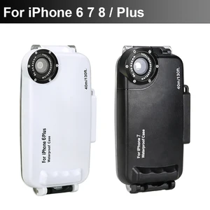 for iphone x 6 7 8 plus waterproof phone case underwater shell mobile cover deep to 40m diving camera pouch seafrogs free global shipping
