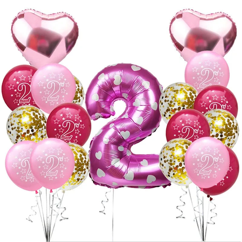 2 года День рождения баннерные шары 2-й день украшения дети мальчик девочка