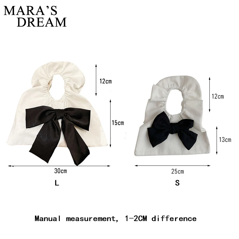 

Mara's Dream Mini Cute Bowknot Wrist Bag Women Top Handbag Simple Portable Coin Purse Shopping Bag Phone Key Cloud bag Girl