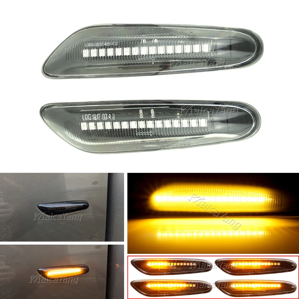 

2pcs Smoke LED Side Marker Light Flowing Water Indicator Turn Signal Lights For BMW E90 E91 E92 E93 E60 E87 E82 E61 Error Free